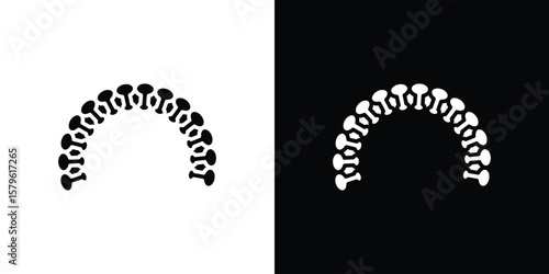 Lingual braces icon collection. Flat illustration of vector icon