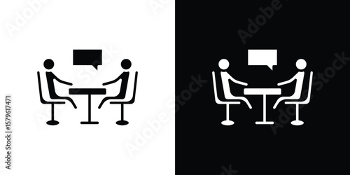 Job interview icon collection. Flat illustration of vector icon