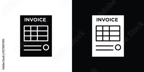 Invoice icon collection. Flat illustration of vector icon