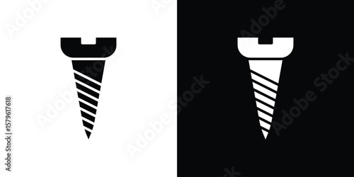 Implant Fixture icon collection. Flat illustration of vector icon