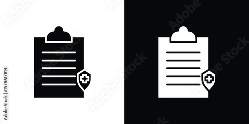 Health insurance icon collection. Flat illustration of vector icon