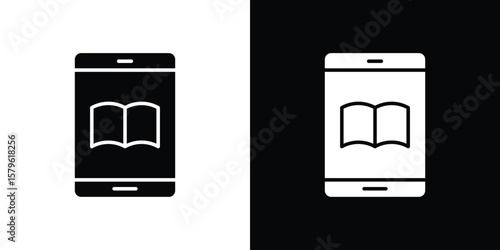 Ebook icon collection. Flat illustration of vector icon