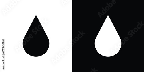 Drop icon collection. Flat illustration of vector icon