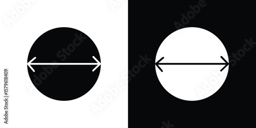 Diameter icon collection. Flat illustration of vector icon