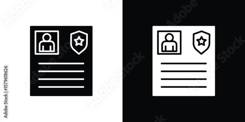 Criminal record icon collection. Flat illustration of vector icon