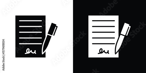 Contract icon collection. Flat illustration of vector icon