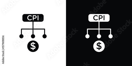 Consumer prices index icon collection. Flat illustration of vector icon