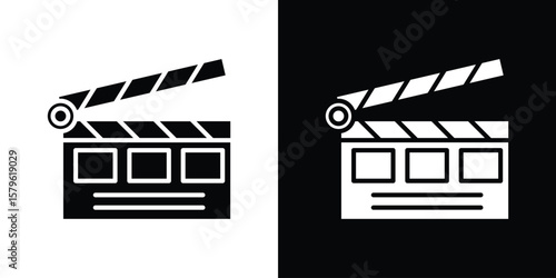 Cinema flapper icon collection. Flat illustration of vector icon