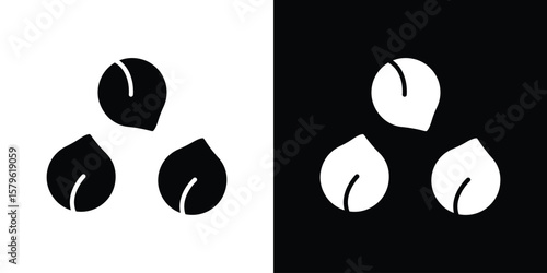 Chickpeas hummus icon collection. Flat illustration of vector icon