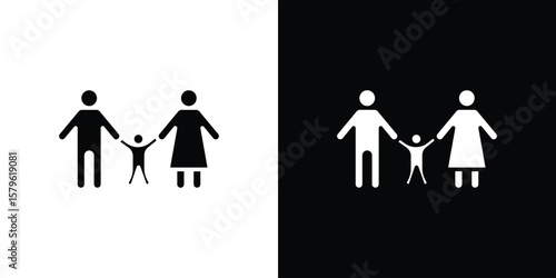 Child custody icon collection. Flat illustration of vector icon