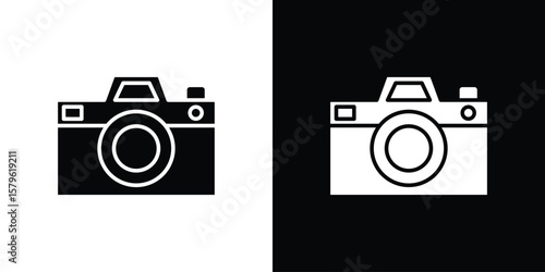 Camera icon collection. Flat illustration of vector icon