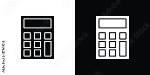 Calculator icon collection. Flat illustration of vector icon