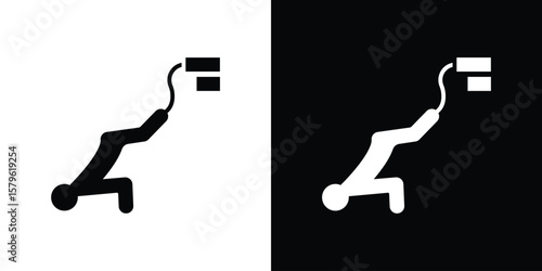 Bungee jumping icon collection. Flat illustration of vector icon