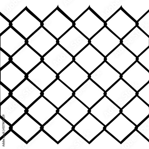Chain link fence vector, a modern chain link fence art design, black vector of a chain link fence, simple chain link fence art, a chain link fence isolated