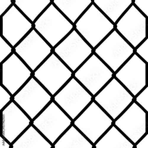 Chain link fence vector, a modern chain link fence art design, black vector of a chain link fence, simple chain link fence art, a chain link fence isolated