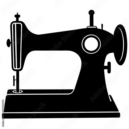 Sewing machine vector, a modern sewing machine art design, black vector of a sewing machine, simple sewing machine art, a sewing machine isolated