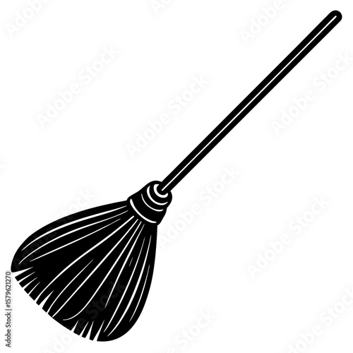 A broomstick vector, a unique broomstick design, a vector of a broomstick, a simple broomstick art, a broomstick symbol isolated