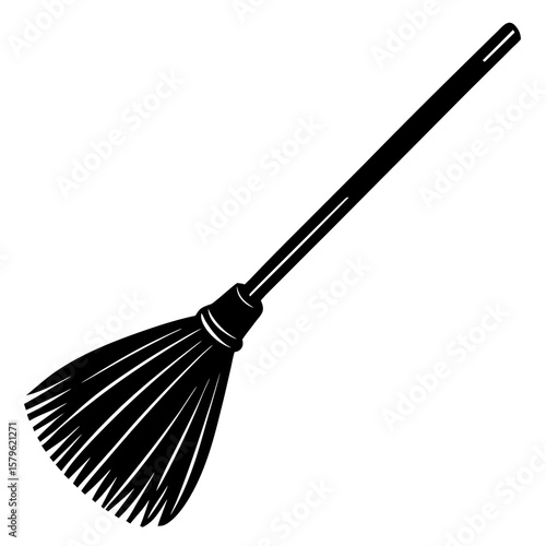 A broomstick vector, a unique broomstick design, a vector of a broomstick, a simple broomstick art, a broomstick symbol isolated