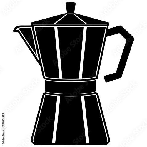 A coffee maker vector, a unique coffee maker design, a vector of a coffee maker, a simple coffee maker jug art, a coffee maker pot symbol isolated