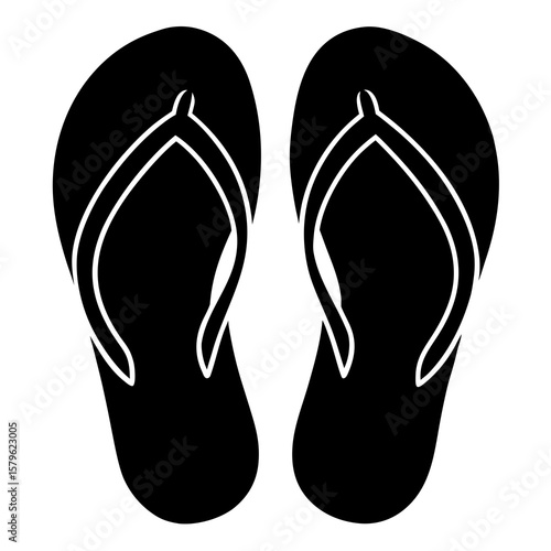Different flip flops vector, a flip flops design, vector of a stylish flip flops, simple flip flops art, a flip flops symbol isolated