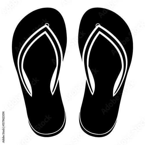 Different flip flops vector, a flip flops design, vector of a stylish flip flops, simple flip flops art, a flip flops symbol isolated