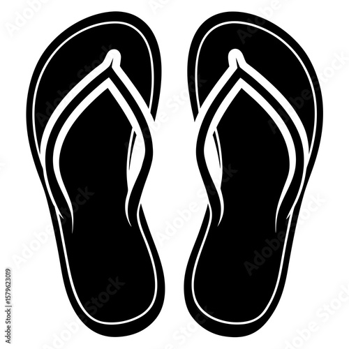 Different flip flops vector, a flip flops design, vector of a stylish flip flops, simple flip flops art, a flip flops symbol isolated