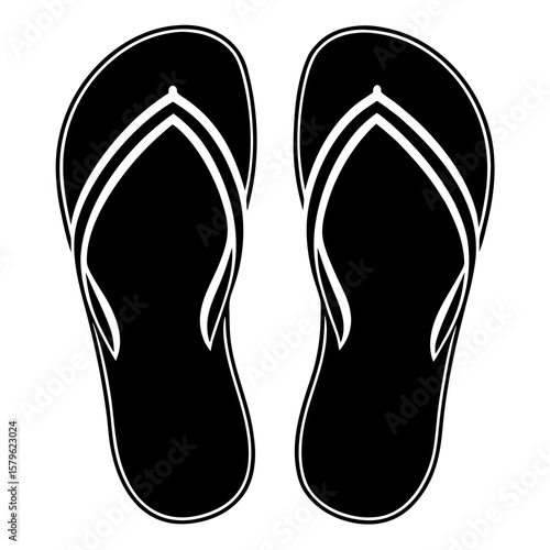 Different flip flops vector, a flip flops design, vector of a stylish flip flops, simple flip flops art, a flip flops symbol isolated