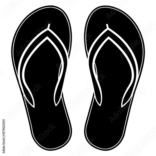 Different flip flops vector, a flip flops design, vector of a stylish flip flops, simple flip flops art, a flip flops symbol isolated