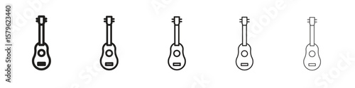 Ukulele icon simple vector set. Graphic Illustration