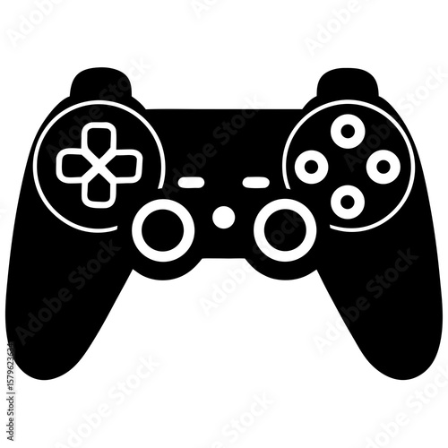 Game controller vector, a gaming controller art design, vector of a stylish vector game controller, simple game controller art, a video game controller isolated