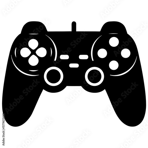 Game controller vector, a gaming controller art design, vector of a stylish vector game controller, simple game controller art, a video game controller isolated
