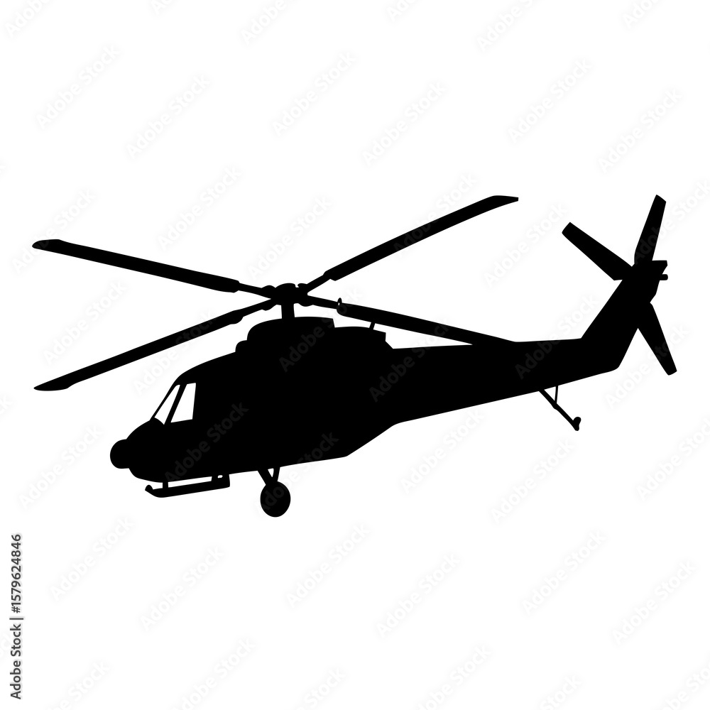 Fototapeta premium Helicopter vector, a helicopter art design, vector of a helicopter, simple helicopter art, a helicopter isolated