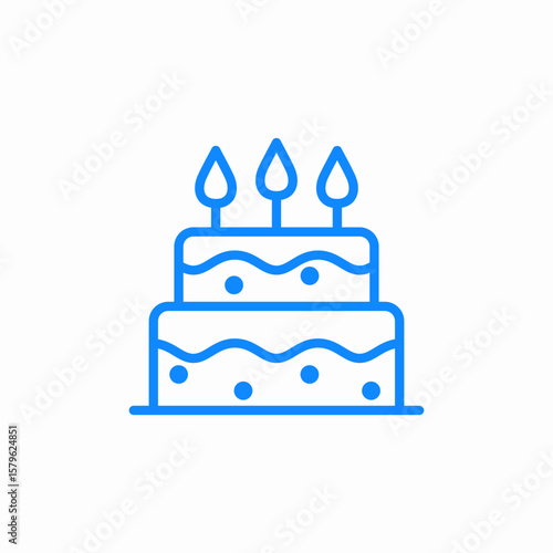 birthday cake icon sign vector
