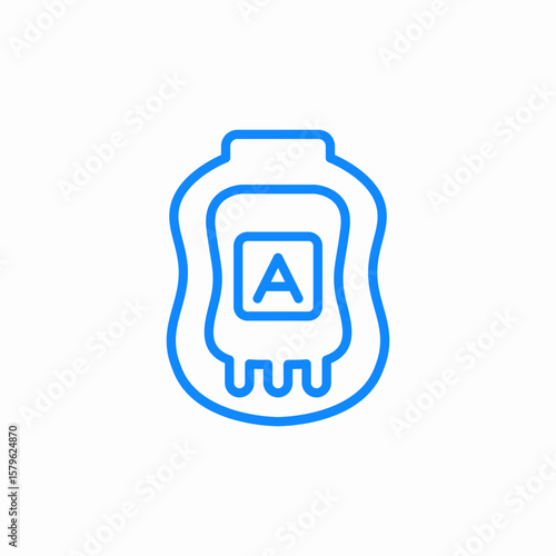blood type a icon sign vector