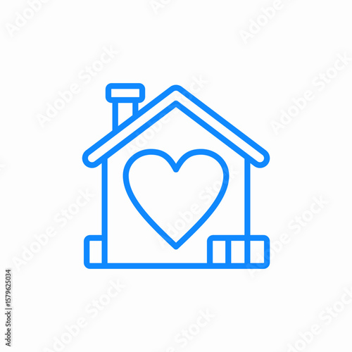 family house icon sign vector