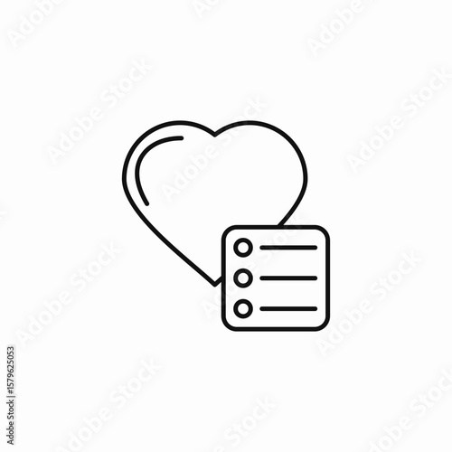 favorite list icon sign vector