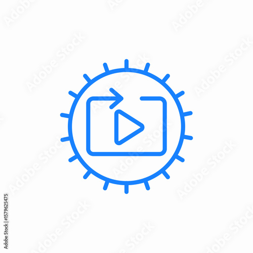 loop video icon sign vector