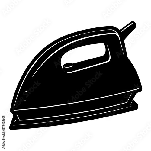 Electric iron vector, an electric iron art design, vector of an electric iron, simple electric iron art, a simple iron isolated