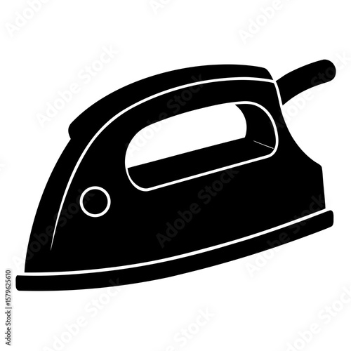 Electric iron vector, an electric iron art design, vector of an electric iron, simple electric iron art, a simple iron isolated