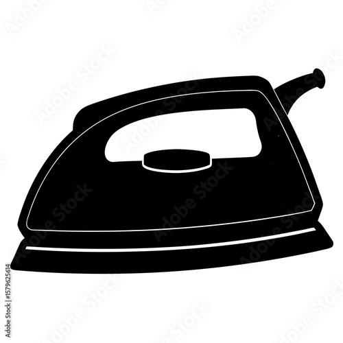 Electric iron vector, an electric iron art design, vector of an electric iron, simple electric iron art, a simple iron isolated