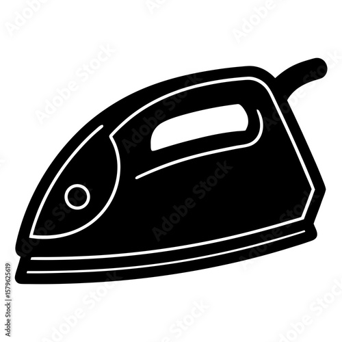 Electric iron vector, an electric iron art design, vector of an electric iron, simple electric iron art, a simple iron isolated