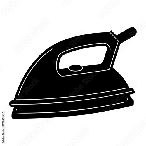 Electric iron vector, an electric iron art design, vector of an electric iron, simple electric iron art, a simple iron isolated