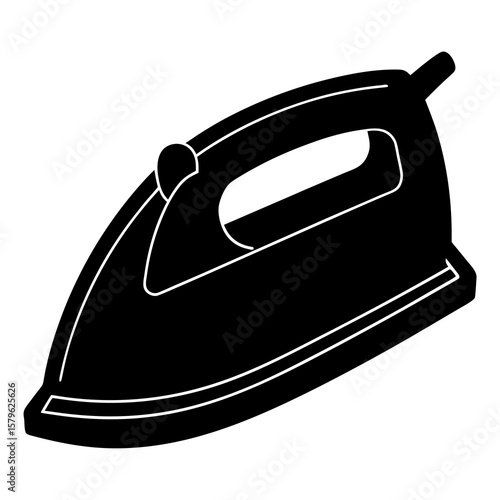 Electric iron vector, an electric iron art design, vector of an electric iron, simple electric iron art, a simple iron isolated