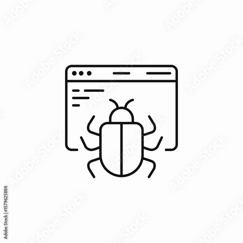 website bug icon sign vector