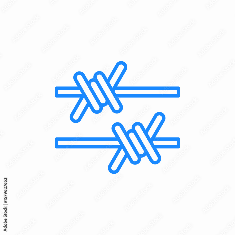 barbed wire icon sign vector barbed wire icon sign vector