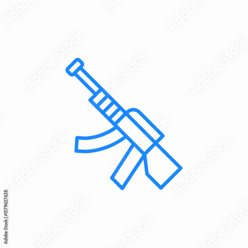 assault rifle icon sign vector