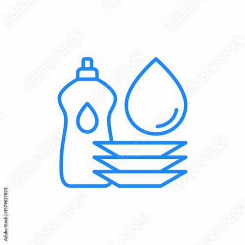 dishwashing liquid icon sign vector