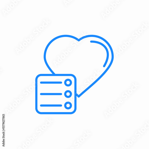 favorite list icon sign vector