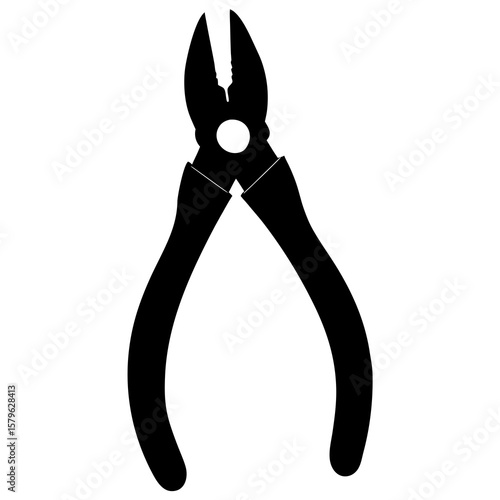 Cutting plier vector, a Cutting plier art design, vector of a plier, plier art, a plier isolated
