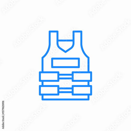 military vest icon sign vector